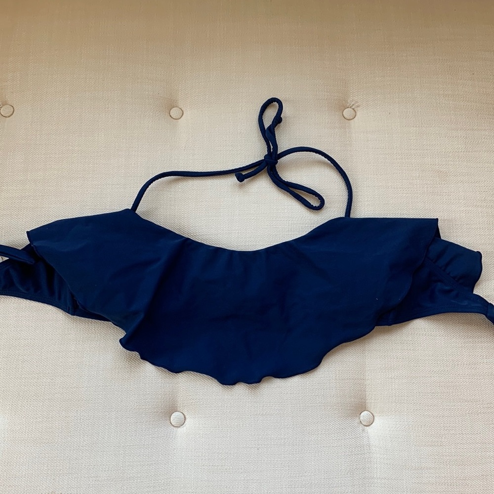 Blue flowy bikini top